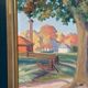 Original Mid Century Swedish Oil On Canvas – “Obscured By The Tree” By Rikard Erikson – Framed 55 × 47 Cm (21.7" × 18.5")