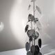 Standing sculpture with chrome leaves and circular base, 1970s