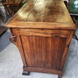 Commode à crosse 4 tiroirs en noyer,  XIXème siècle