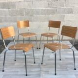 Set of 4 retro chairs in formica