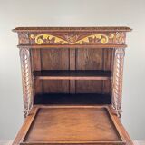 Carved and polychrome wooden secretary, Neo-Renaissance style, 19th century