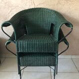 Paire de fauteuils en rotin