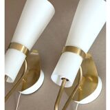 Pair of Mid-Century Glass Sconces