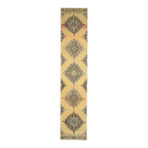 Tapis coureur vintage turc en laine et coton noué à la main des années 1970, 74x383.
