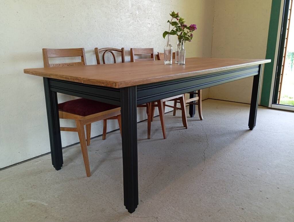 Solid oak farmhouse table 213 cm