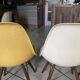 Lot 4 chaises dsw fibre noyer eames herman miller vintage