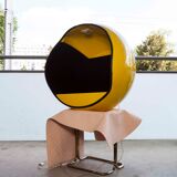 1970 fiberglass telephone booth with light