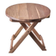 Round Folding Coffee Table - 50cm - Recycled Wood
