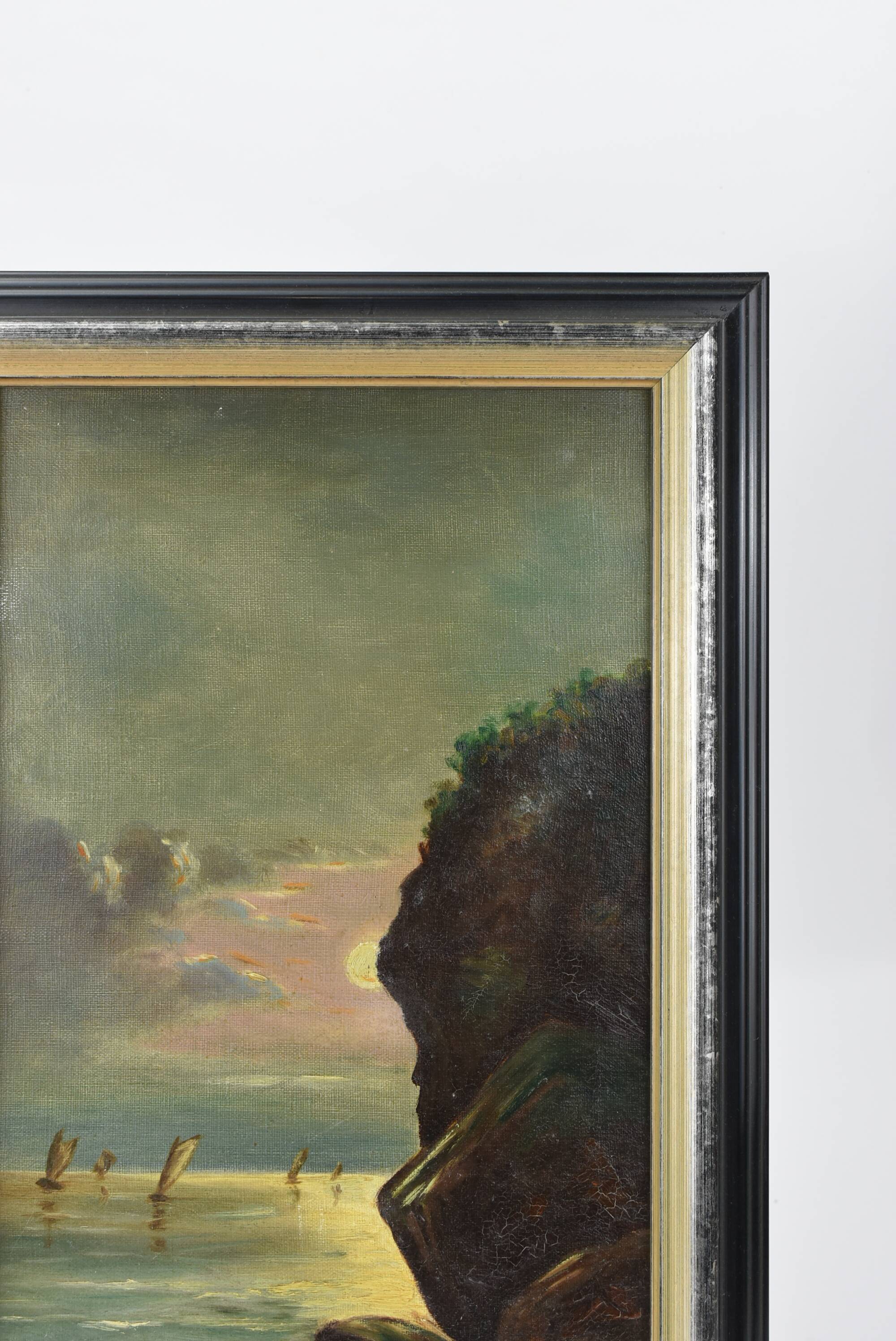 Oil on canvas seascape