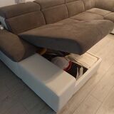 Sofa U gray and white