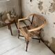 Popular rope, wicker and wood chair