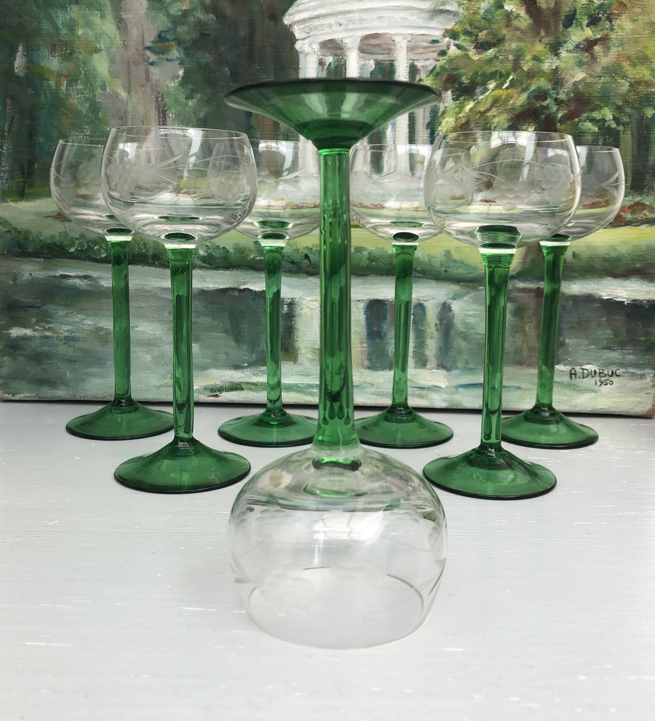 Vintage Alsace wine glass