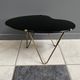 Black Glass kidney shape small side table 1960s