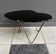 Black Glass kidney shape small side table 1960s