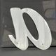 Metal sign letter 80s