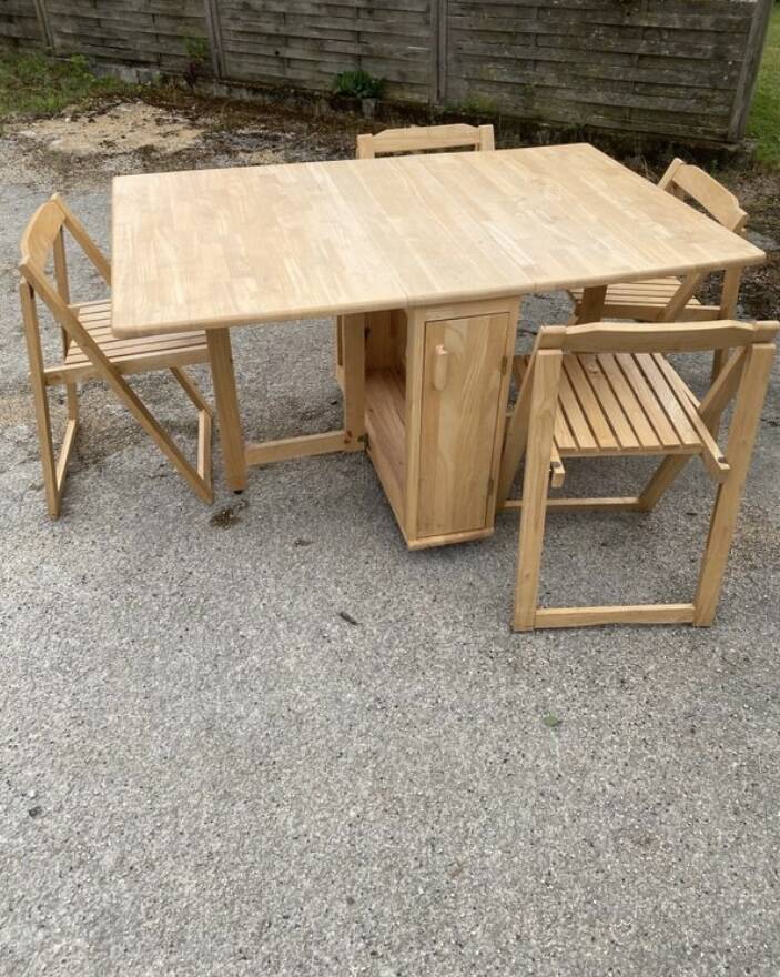 Vintage IKEA wooden table and chairs