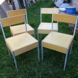 Set of 4 chairs Swiss 1980