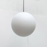Vintage German space age glass ball pendant lamp by Limburg.
