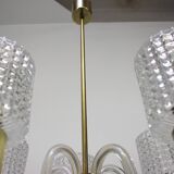 Art Deco All Glass Chandelier by Kamenicky Senov, 1960's, Czechoslovakia