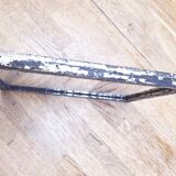 Small Art Deco carved wooden mirror, silver leaf.