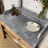 Table de toilette plateau marbre