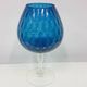 Blue-violet glass chalice vase, Italy, 1970s.