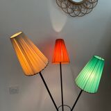 1950s metal tripod floor lamp, completely original