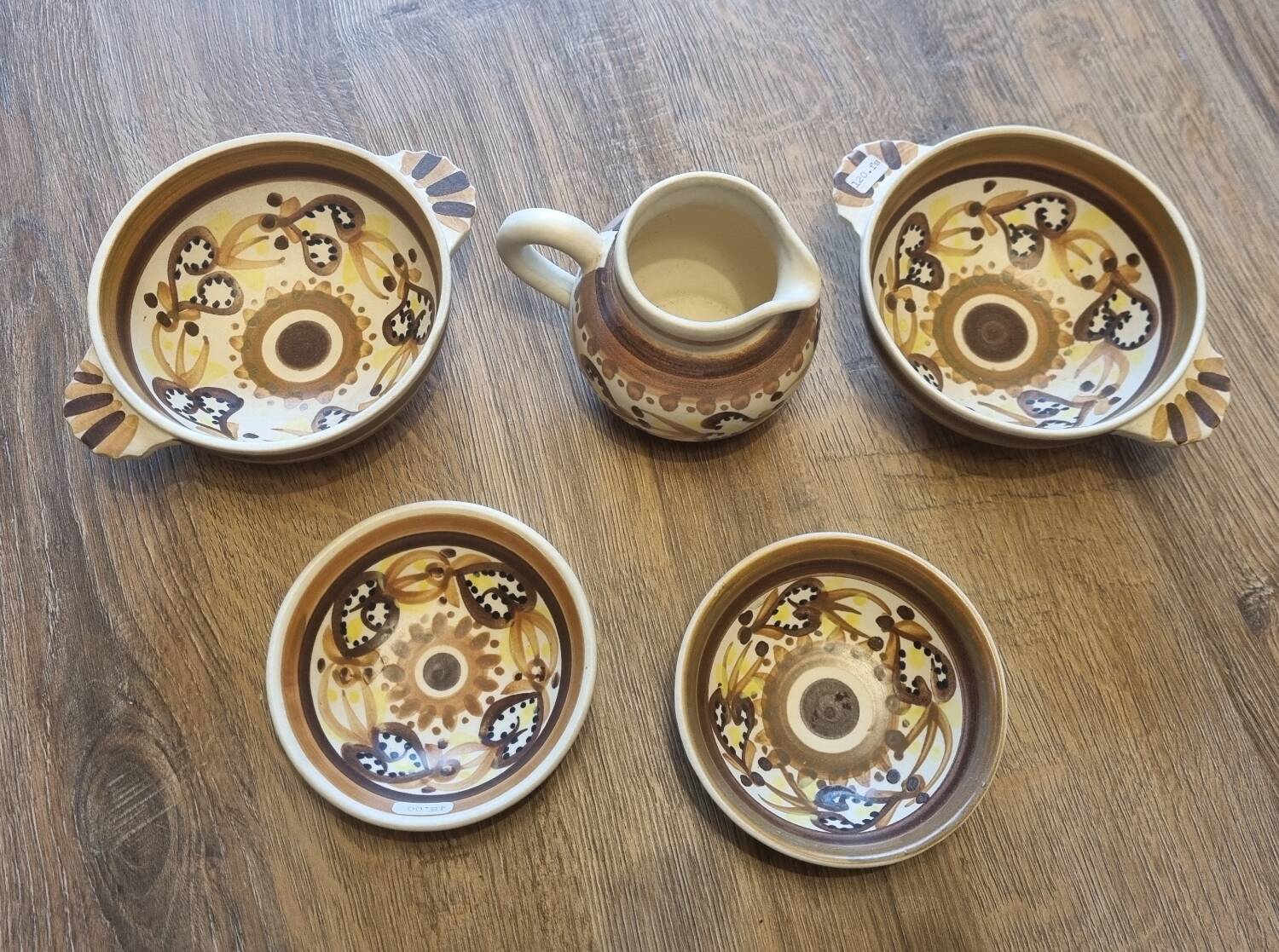 Breakfast set in HB Henriot Quimper stoneware