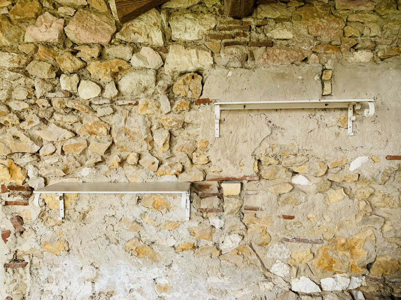 Pair of vintage garden wall shelves, circa 40's/50's