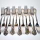 Series of 12 table forks in silver metal ercuis rocaille