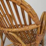 Rohe Noordwolde bamboo and rattan chair, 1950s