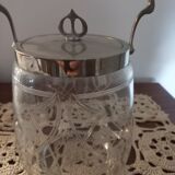 Seau à glaçons art nouveau  hanse es couvercle en métal argenté