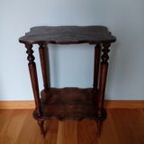 Console solid wooden sofa tip, turned wooden footing