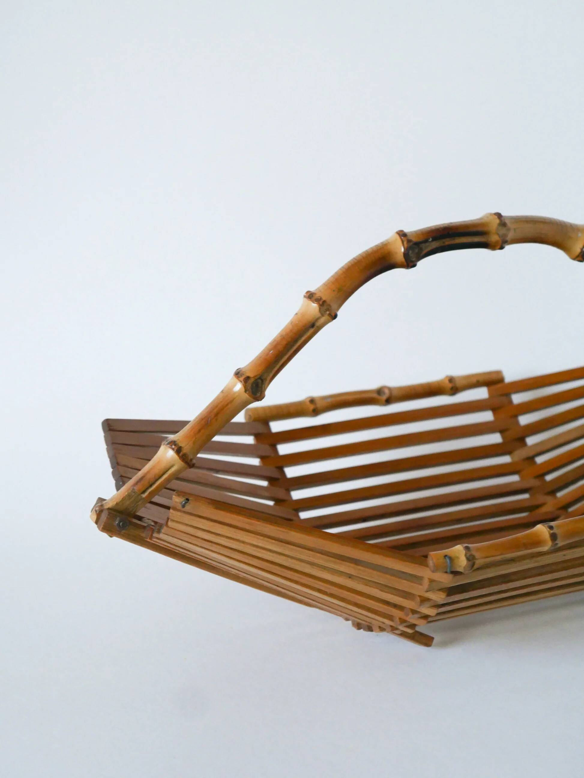 Bamboo and teak basket, design, 1960