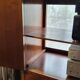 High sideboard in rosewood and marble slab, Louis XVI style, French