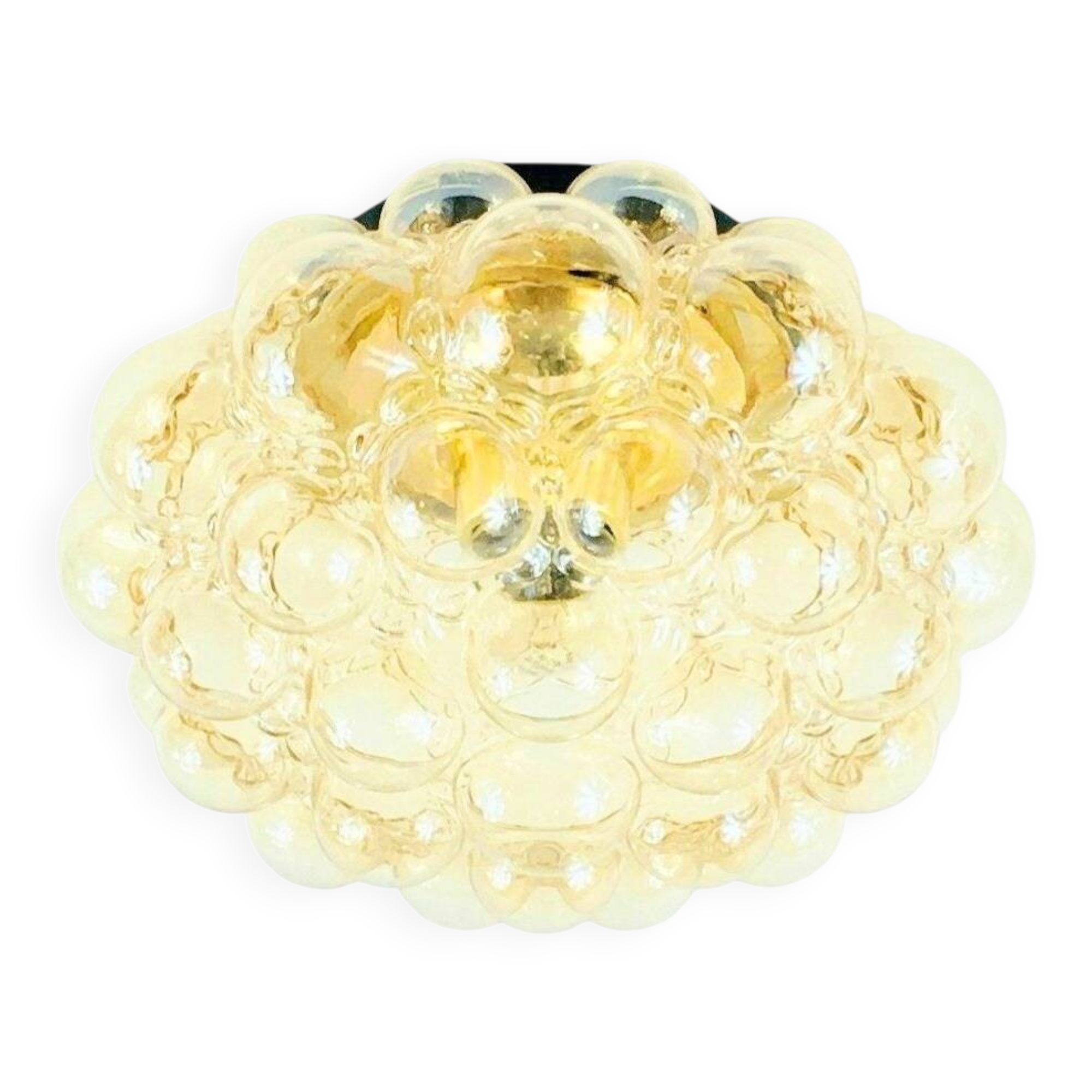 Plafonnier en verre à bulles du milieu du siècle par Helena Tynell pour Limburg, années 1970