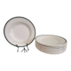10 deep plates Moulin Des Loups Hamage green border