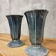 Antique French vases, enamelled cast iron garden vases