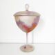 Bonbonnière en verre peint