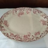 Plat ovale terre de fer rose S.F.G.B.N.G.R modèle Neuilly