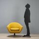 Pair of swivel armchairs by Carl Eric Klote for Overman MFG