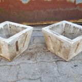 Pair of vintage cement cement planters 1960/70