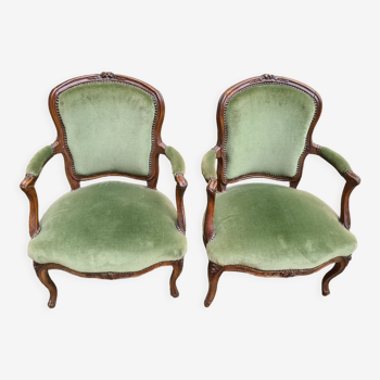 Paire de fauteuils époque Louis XV, estampillés Baudin