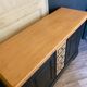 Buffet bas relookée noir et bois