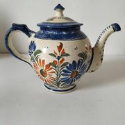 Théière Henriot Quimper – décor floral en relief