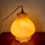 Murano style honey globe portable lamp 1970