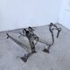 Paire de chenets zoomorphes métal « chiens » 1950