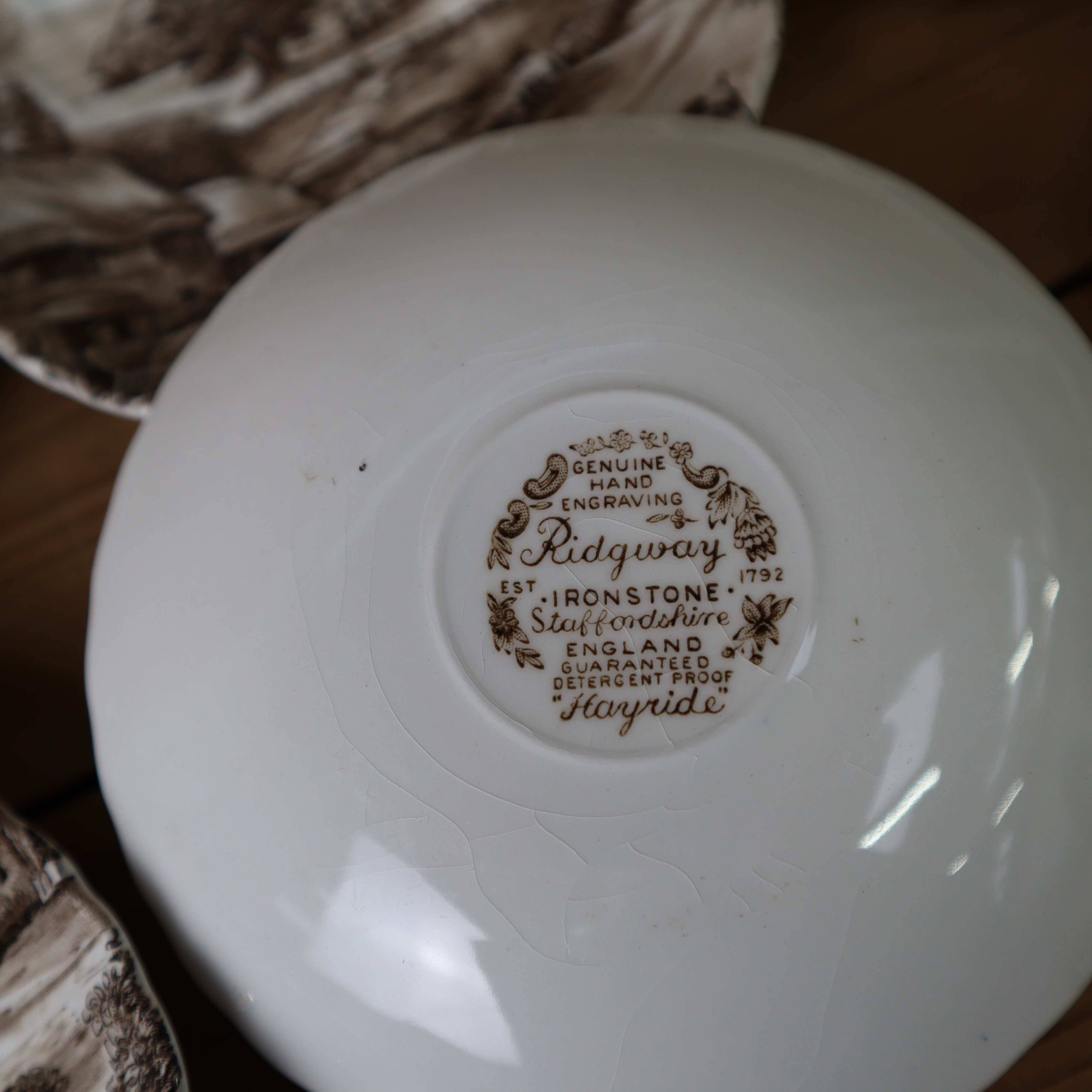 Set of 9 Vintage English Staffordshire 'HAYRIDE' Coasters