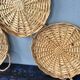 Lot de 4 plateaux rotin