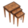 Tables gigognes Art Déco en bois figuré – ensemble de 3